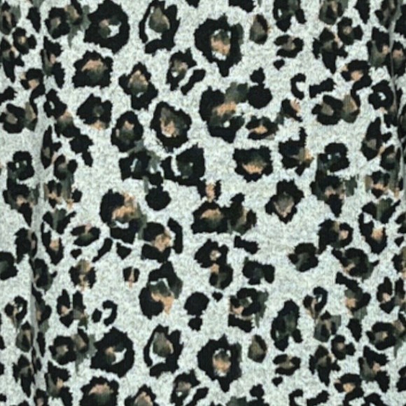 Loft Sleep Shirt Gray Black Pink Leopard Print Sweatshirt Long Sleeve - Picture 5 of 7